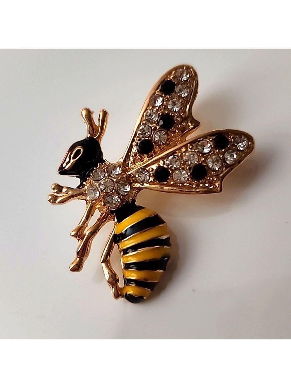 Brooch Hornet Brooch Necklace Combo  Beautiful Simulated Gem Diamondettes